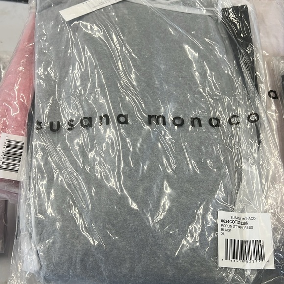 Susana Monaco NWT Poplin Strap Dress in Black - Picture 8 of 9